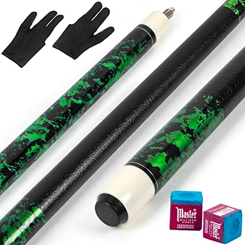 Horse LOTKEY Pool Queue – Kanadischer Ahorn Profi Pool Queue, 58 Zoll Pool Queue, 21 Unzen Queue, Kommt mit 2 Billardkreiden, Pool Queue für Erwachsene, Langlebig, Geeignet für Poolspieler