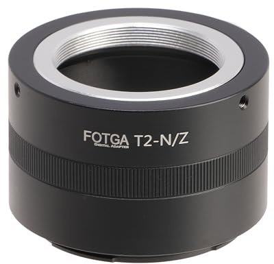 FOTGA T2-N/Z Objektivadapter Ring für T2 T Mount Objektiv Adapter Konverter auf Z-Mount Kamera, Kompatibel mit Nikon Z5 Z6 Z7 Z30 Z50 Z6II Z7II Z8 Z9 Zf Zfc Full Frame Spiegelloses Kamera