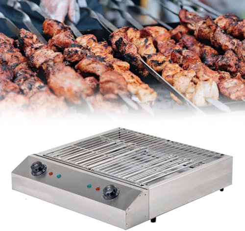 Plancha Eléctrica De Mesa, Barbacoa Portátil Eléctrica Sin Humo, Parrilla De Barbacoa, Parrilla De Cocina Interior Con Bandeja De Goteo Llena De Agua, Control De Temperatura, Parrilla De Keba(Color:B)