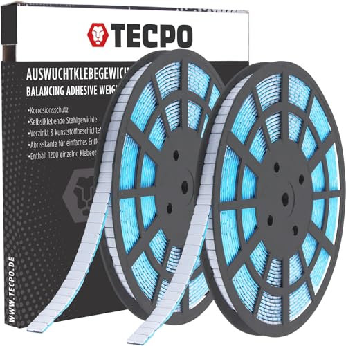 TECPO 2x 6KG Auswuchtgewichte auf Rolle Klebegewichte Wuchtgewichte Kleberiegel Auswuchtklebegewichte Stahlgewichte Gewichte selbstklebend