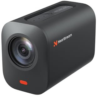 NearStream Wireless Streaming Kamera VM33, 2K StreamCam mit 40X Hybrid Zoom, 8-Mikrofone zur Rauschunterdrückung, Multi-Cam Unterstützung, 6H Akku, App Control Webcam für YouTube/Twitch/Facebook/RTMP