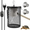 BlueXP Lampe Chauffante pour Reptiles avec Cage et 75W E27 Ampoule Chauffante Terrarium Reptile Lampe Chauffante avec Panier de Protection Temperatire Reglable pour Perroquets Tortues Lézard