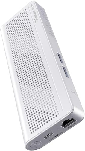 MINISFORUM Mini PC Stick S100, Alder Lake-N100, 8 GB RAM LPDDR5, UFS2.1 128 GB, Doble Pantalla 4K, Ethernet 2,5 G, Soporte PoE, 2 x USB A, 1 x USB-C,PC Profesional para señalización Digital