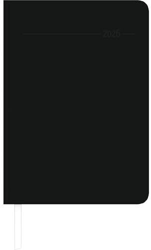 Zettler Wochenplaner Tucson schwarz A5 128 Seiten 2026 – Wochenkalender 15 × 21 cm, 1 Woche/2 Seiten, Tucson-Einband, Zeiteinteilung 7–22 Uhr, Monats- & Jahresübersichten, FSC-zertifiziert