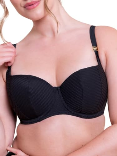 Curvy Kate Top Bikini Balcon Rembourré Jet Set Femme, Noir, 95G