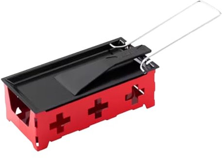 Jeorywoet Cheese Melter, Raclette Grill, Non Stick Cheese Melter with Silicone Spatula, Raclette Cheese Melter with Folding Handle, Portable Baking Tray for Kitchen Grilling Tool