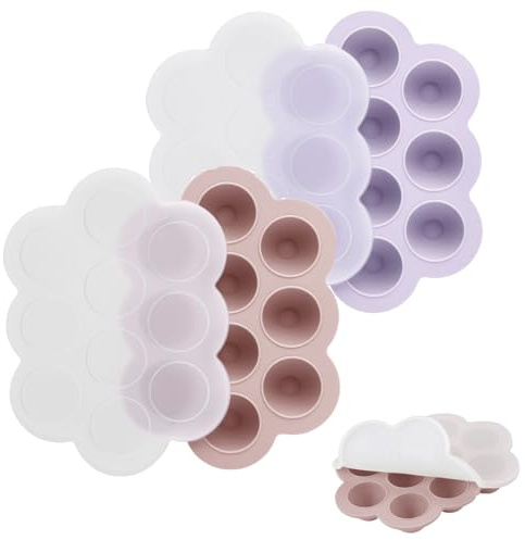 PandaEar Confezione da 2 contenitori in silicone per alimenti per bambini, con palpebre