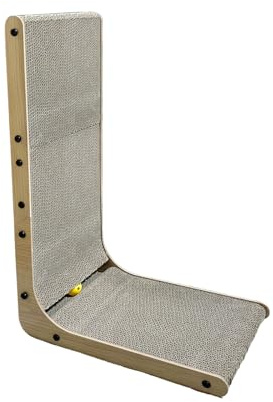 L Shaped Cat Scratcher for Indoor Cats, 26.8 Inch Vertical Scratch Board