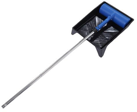Aramox Kit de Rouleaux à Peinture, Ensemble de Rouleaux à Peinture Robustes à Angle Réglable avec Poteau Télescopique et Plateau Anti-éclaboussures pour de Plafond et de Mur