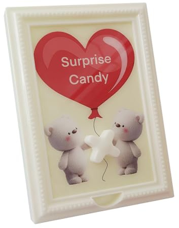 Dispensador de caramelos con marco | Práctico corazón para decoración del hogar, máquina de bolas de chicles con marco para aperitivos, frutos secos, postres, aperitivos, de cumpleaños, mesa