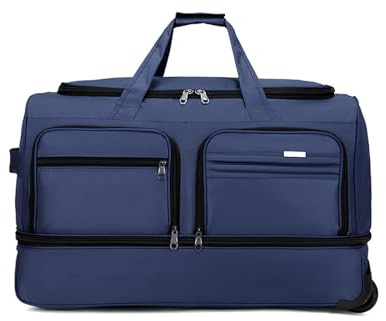 FANDARE Hopfällbar reseväska med hjul, handbagage, rullväska, duffelväska med hjul, handbagage, ryggsäck, herr, kvinnor, sport, sjukhus, övernattningsväska, weekendväska, dagsryggsäck