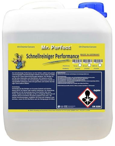 Mr. Perfect® Schnellreiniger Performance Kaltreiniger, 4 x 5L - Motorreiniger Motorspülung Teilereiniger Entfetter