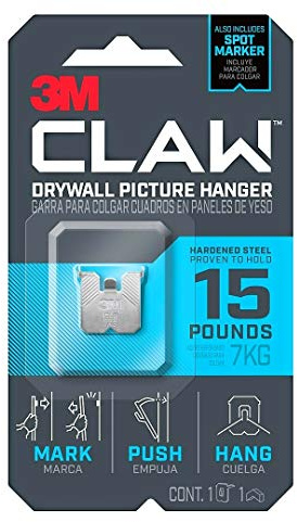3M CLAW Strong Durable Drywall Picture Hanger (15 LB)