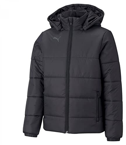 PUMA Unisex Kinder Teamliga Padded Jacket Jr Sweater, Puma Black-puma White, 140 EU