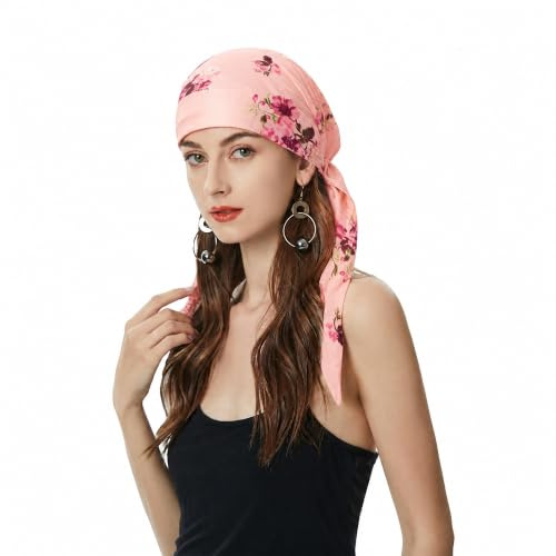 ZLYC Bonnet turban chimio pour femme, Foulard pré-noué, Chapeau léger, taille unique