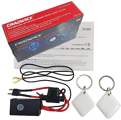 Chadwick M506 12V Car Immobilizer with 2 Remotes, Hidden Engine Lock