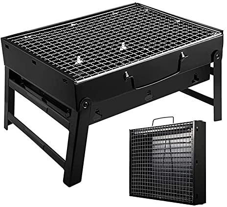 Mini-Grill Bärbar Hopfällbar Bbq Kolgrill Rökgrill För 2-3 Personer, Stor Grillning Och Kapacitetsgrill, För Matlagning Utomhus Camping Vandring Picknick Backpacking