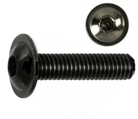 Linsenkopfschrauben ISO 7380 mit FLANSCH Edelstahl A2 SCHWARZ M3 M4 M5 M6 Schwarz Brüniert (50, 5 x 16)