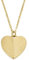 FOSSIL Damen goldfarbenes Edelstahlcollier mit herzförmigem Anhänger mit Karabinerverschluss, Cremiges Gold