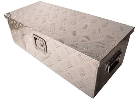 AWD Riffelblech Aluminium Deichselbox/Werkzeugbox/Deichselkasten 765x330x245 mm -