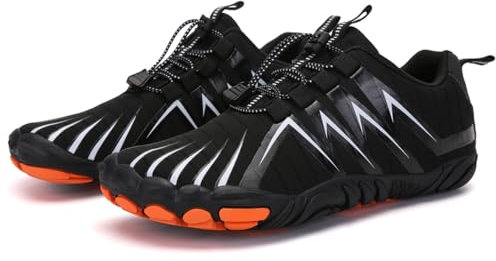 MEIION Chaussures d'extérieur à cinq doigts, pour l'alpinisme, la randonnée, le ski de fond, l'escalade, la course, le suivi de la rivière, chaussures saines et confortables pour pieds nus, Noir , 46