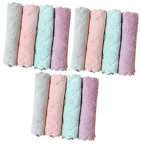 BCOATH 12pièces Torchon à Vaisselle Et Torchon De Cuisine Lot de pour Nettoyer Bols Et Ustensiles Absorption Eau Rapide