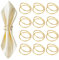 Funngy Anelli Portatovaglioli,12 PCS Eleganti per Tovaglioli da Tavola in Metallo Oro Fermatovaglioli Geometrici per Matrimoni Feste Ristoranti e Cene Familiari Decorazioni Tavola