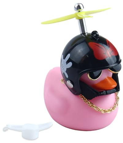 NHQZ Campanello per Bicicletta, Campanello per Bicicletta per Bambini Disegno per Anatra, Anatra con Casco per Biciclette, Bici Elettriche, Moto, Auto, Anatra Campanello per Bici, 1 pezzo