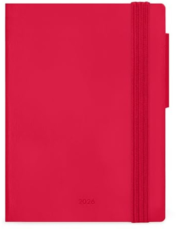 Legami – Cherry Bomb 2026 mini veckoplanerare, 12 månader, inklusive adressbok, elastisk stängning, dagbok från januari 2026 till december 2026, i FSC-certifierat papper, 8 x 10 cm