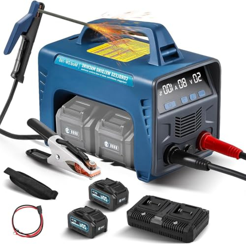 Welding Machine 160A MMA ARC Welder with Built-in Battery, LED Work Light & USB Port - Portable Inverter Stick Welder for Outdoor DIY and Construction
