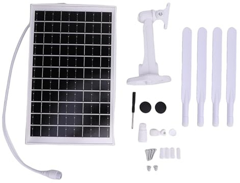 Mumusuki Enrutador Módem 4G LTE con Energía Solar, 7 Días de Energía Solar IP66 Agua a Prueba de Agua, Extensor WiFi y Módem 300Mbps 18000 MAh Batería de 150 M Rango para Campamento Al Aire (Antenas