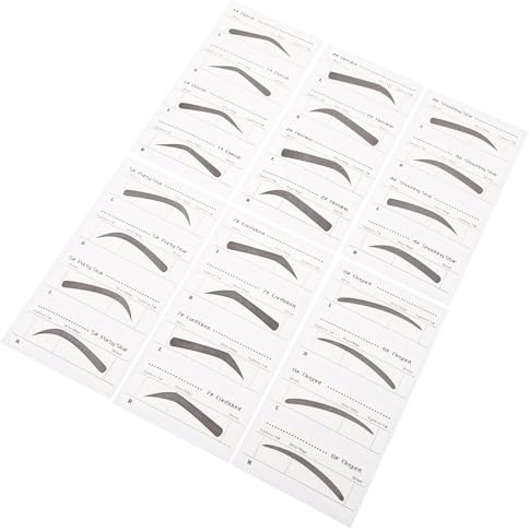 PRETYZOOM Pochoirs à Sourcils Jetables 6 Pièces Modèles Papier Maquillage Autocollants pour Femmes Débutantes Usage Quotidien