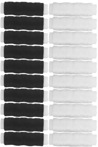 ORFOFE Hilo de Coser para Jeans y Bricolaje, 20 Carretes Pequeños de Poliéster Negro y (50 M Cada Uno), Resistente para Costura a Mano y Máquina, Adecuado para Proyectos