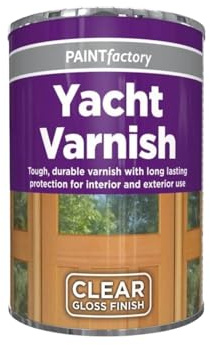 Milena 300ml Yacht Varnish Clear Gloss Tin, Quick-Drying Formula, Weatherproof Tough & Durable, UV-Resistant Protection Non Cracking Surface for Boats, Decks, Interior & Exterior Wood Projects (1)