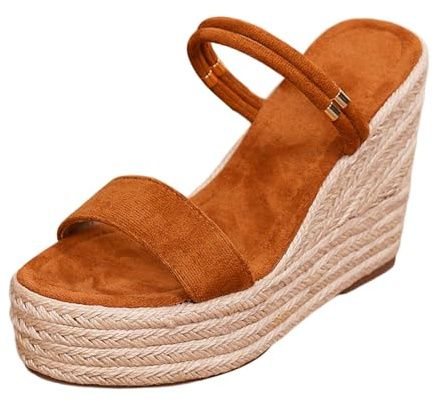 Espadrille con tacón sandalias de punta abierta tacón de cuña zapatos de noche sandalias de tacón plataforma sandalias romanas sandalias mujer peeptoe plataforma, sandalias de playa elegantes zapatos
