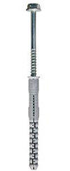 Alsafix - 25 chevilles à expansion nylon à visser NFA D. 12 x 120 mm - CM12120H - Alsafix