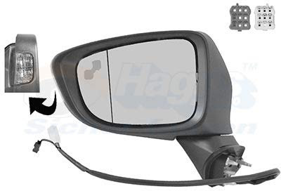 VAN WEZEL 2766827 Außenspiegel Seitenspiegel Seitenrückspiegel Komplettspiegel konvex für elektr.Spiegelverstellung elektrisch anklappbar beheizbar links
