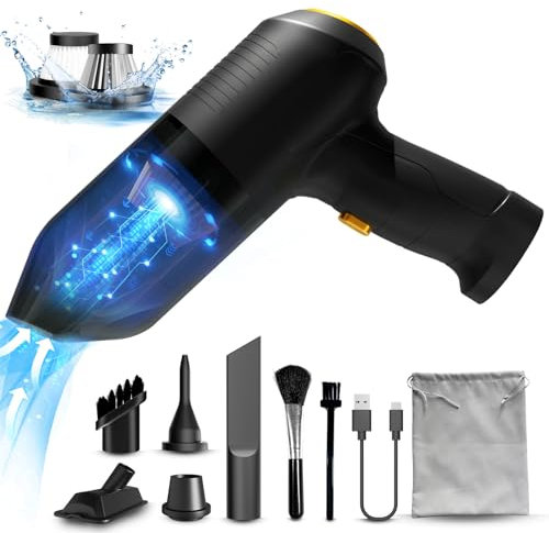 Toloom Aspirabriciole Senza Fili, Aspirapolvere per Auto Portatile-Potenza di aspirazione elevata 8000PA,per Auto, Casa, Ufficio, Animali Domestici e Spazi Stretti