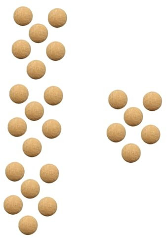 YARNOW 24 STK Tischfußball Mini-fußball Professioneller Fußballtischkicker Verschleißfester Fußballkicker Mini-fußbälle Professioneller Football Kork Austauschbar Holzkugel Kind