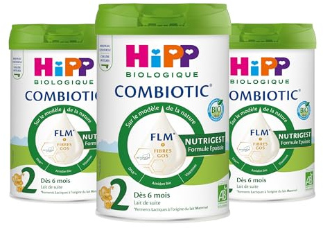 HiPP - Combiotic Nutrigest - Lait 2 Epaissi - Boîte - 3x800g - BIOLOGIQUE