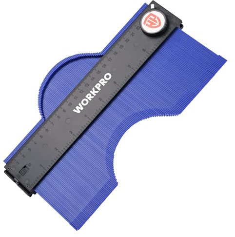WORKPRO Calibrador de Contornos con Bloqueo 25 cm, Perfilómetro Conectable con Sistema de Bloqueo, Copiador de Formas Irregulares Preciso, Medidor de Formas para Carpintería