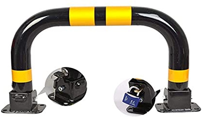 DECAKE Stainless Steel Bollard - Premium Quality Parking Barrier Post with Detachable Locking Pile for Security Driveway Parking - Sturdy & Durable Heavy Duty Construction