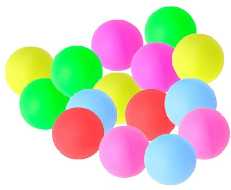 FYKZQWDS 15 PCS Ping Pong Balls, 40mm Assorted Color Table Tennis Balls, Multi-Color Pong Balls for Pong Games, Party Decoration Family Party, for Cat Dog Toy School Crafts(Random Colors)