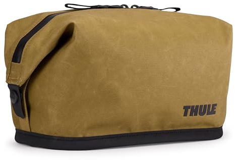 Thule Aion Toiletry Bag - Water-resistant bag for toiletries, makeup and shaving essentials - Removable liquids bag included - Easy to clean - Snap loop to easily hang - Waxed, PFC-free fabric