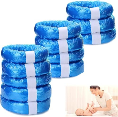 12 Stück Windeleimer Nachfüllkassetten,Nachfüllfolie Windeleimer,Eingedickte Anti Odor Nachfüllkassetten,für Litter Locker&Tommee (12)