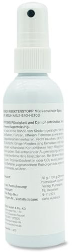 Mückenschutz Spray, Effektiv gegen Zecken und Mücken für Erwachsene und Kinder ab 6 Monate, DEET-frei, Insektenschutzmittel mit Zitrusduft, 100 ml, im Urlaub, Wandern, Wald, Garten, Spazieren