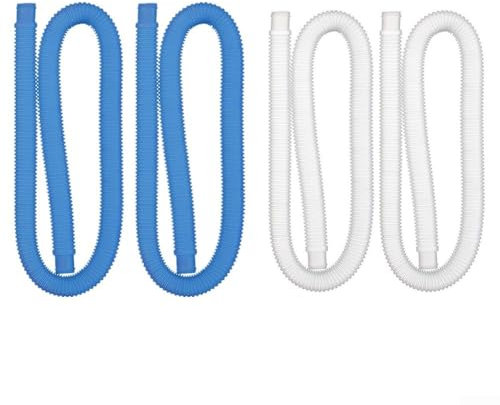 Eawfgtuw Lot de 2 tuyaux de rechange de pompe de piscine pour systèmes de filtration hors sol pour piscines hors sol (bleu)