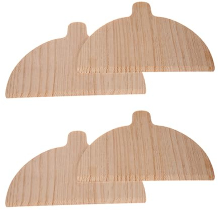 Zkydhbd Set di 4 bucce per pizza semicircolari multiuso con manico in legno, utensili da cucina professionali, accessori da cucina per pizza con manico comodo