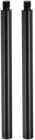 PATIKIL Varilla De Extensión Metálica De 4, 2 Piezas con Rosca Hembra A Macho 1/4-20 De 0.31, Accesorio Estabilizador Ligero De Aleación De Aluminio, Negro