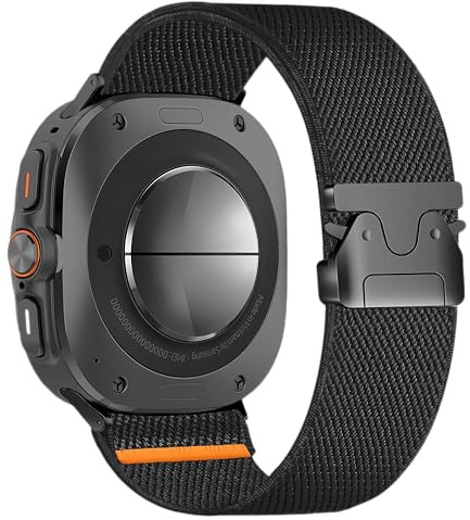 Compatible with Samsung Galaxy Watch Ultra 47mm/Ultra 2 Band, Elastiskt nylon sportband med fallskärmshäftes, Justerbart stretchband för män